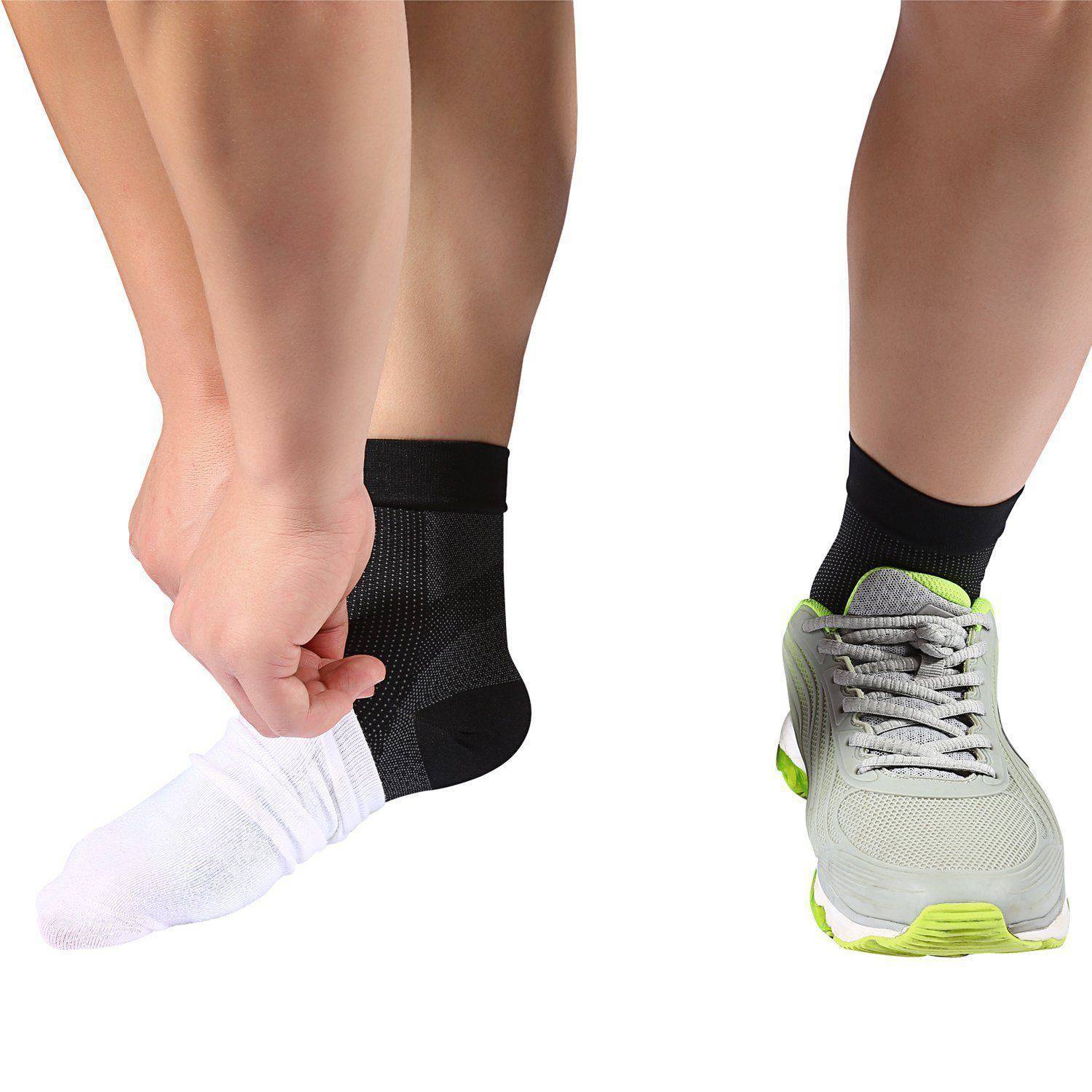 Compression Foot Sleeves - Open Toe Socks for Plantar Fasciitis and Arch Pain - Image 3