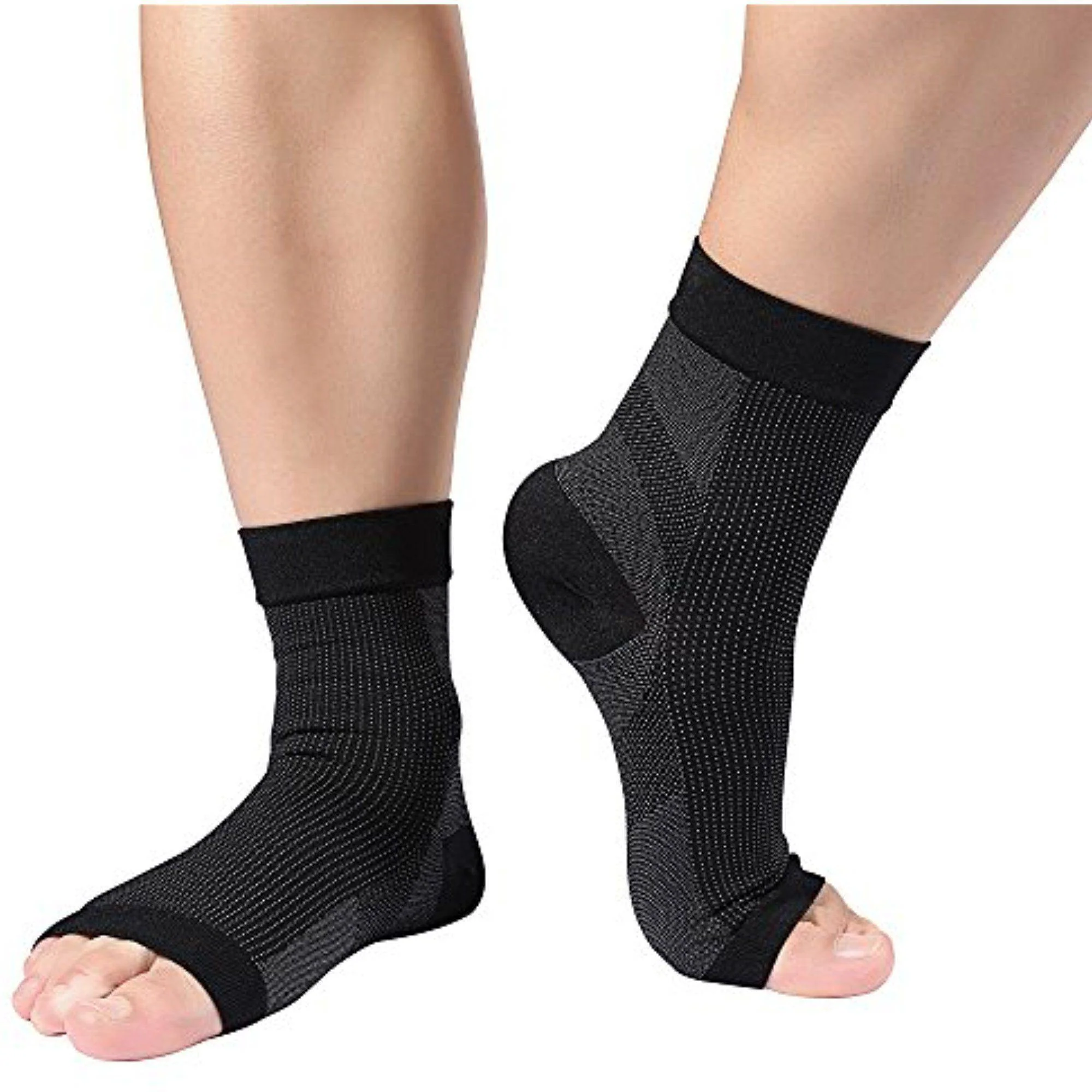 Compression Foot Sleeves - Open Toe Socks for Plantar Fasciitis and Arch Pain - Image 7