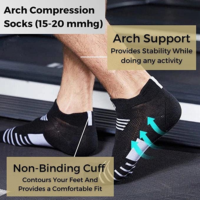 3 Pair Pro Ankle Compression Socks for Men - Image 5