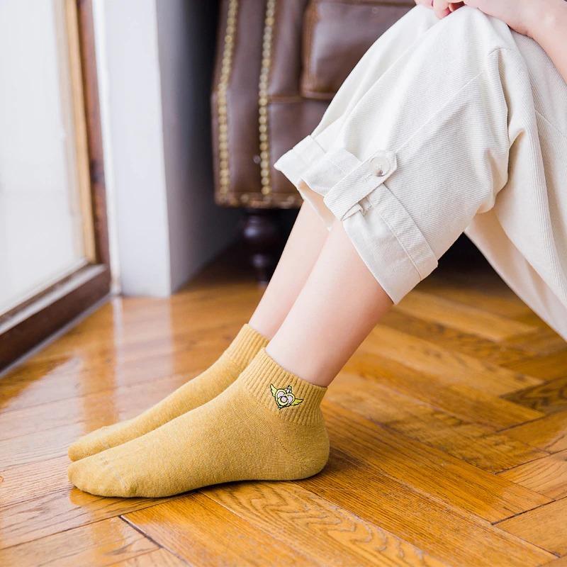Quirky Cotton Ankle Socks - Pair of 5 - Image 4