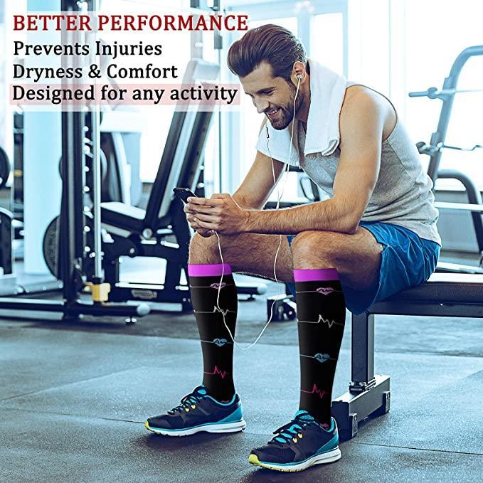 Unisex Compression Socks (5 Pairs) -15-20 mmHg - Image 3
