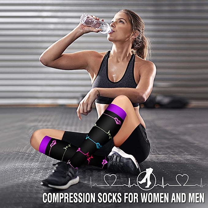 Unisex Compression Socks (5 Pairs) -15-20 mmHg - Image 5