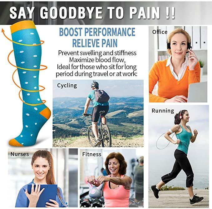 Unisex Compression Socks (5 Pairs) -15-20 mmHg - Image 6